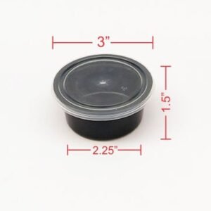 100 ML Container Round Black & Natural