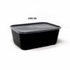 1000 ML Black Rectangle Container
