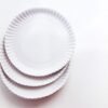 3 White Paper Plates