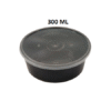 300 ML Container Round Black & Natural