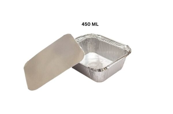 450 ML Aluminium Silver Foil Container