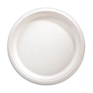 7 Inch Bagasse Plate - Plain