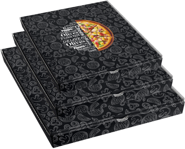 8 Inch Square Black Pizza Box - 3 Ply - Image 2